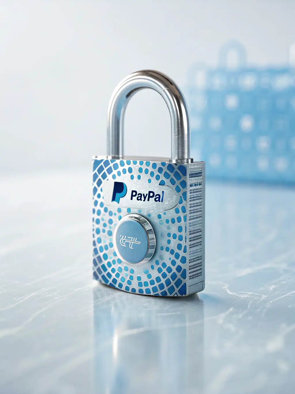 A secure digital lock overlaying a payment confirmation screen, emphasizing robust security features and compliance, reinforcing trust in Sunratte.com.